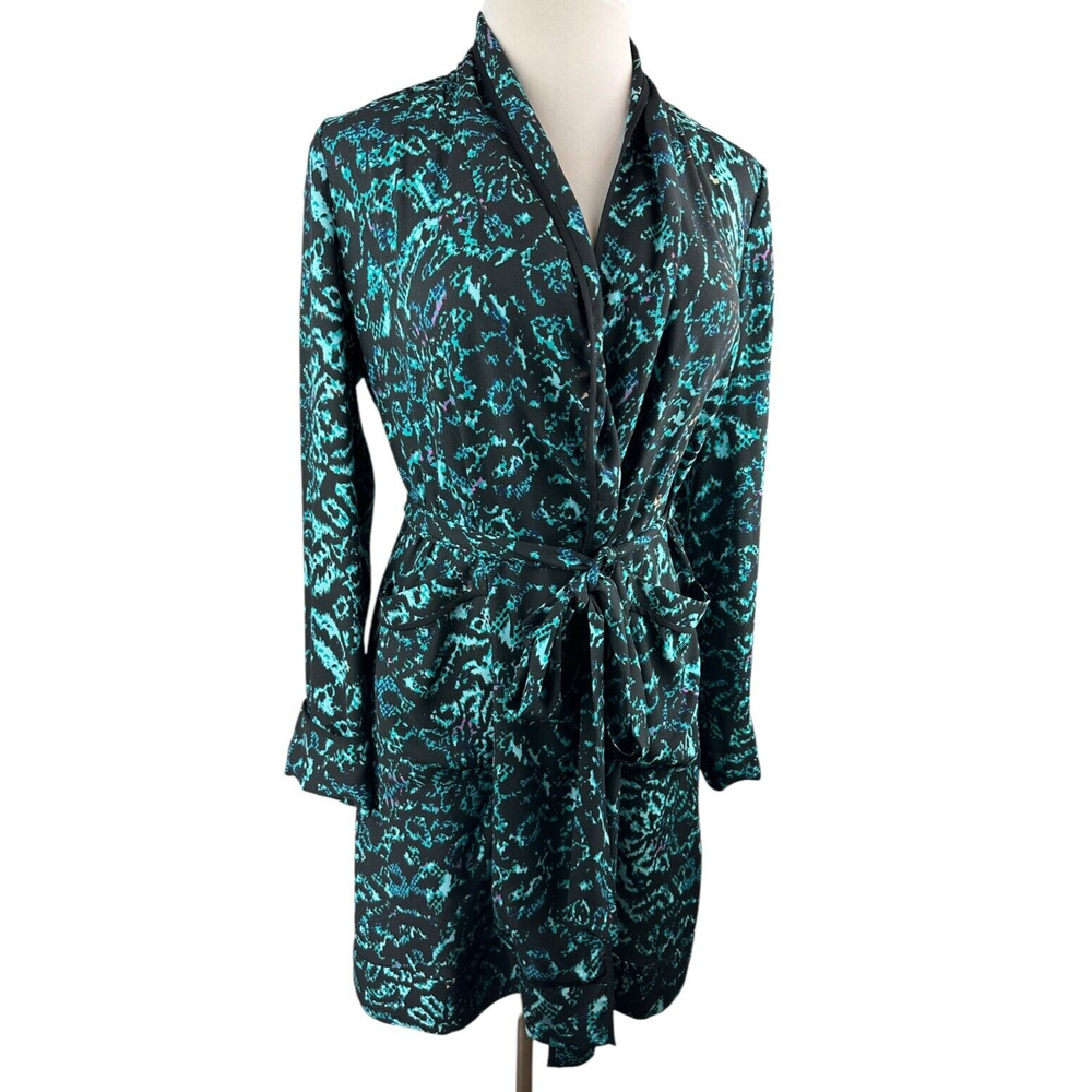 Diane Von Furstenberg Valeria Printed Belted Wrap Jacket Dress Snake Print Med M - Picture 4 of 16